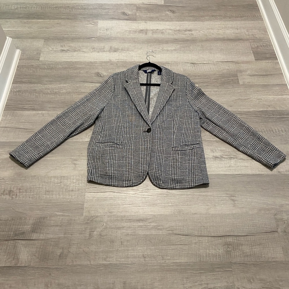Land End blazer Black and White Plaid Blazer - Picture 5 of 9